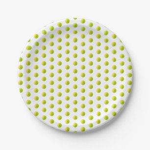 Tennis Ball Paper Plate