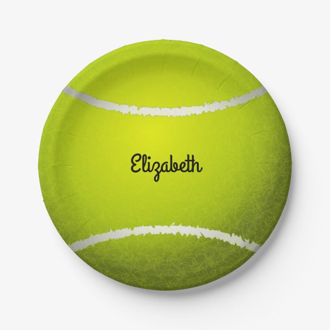 Tennis Ball Paper Plate (Front)