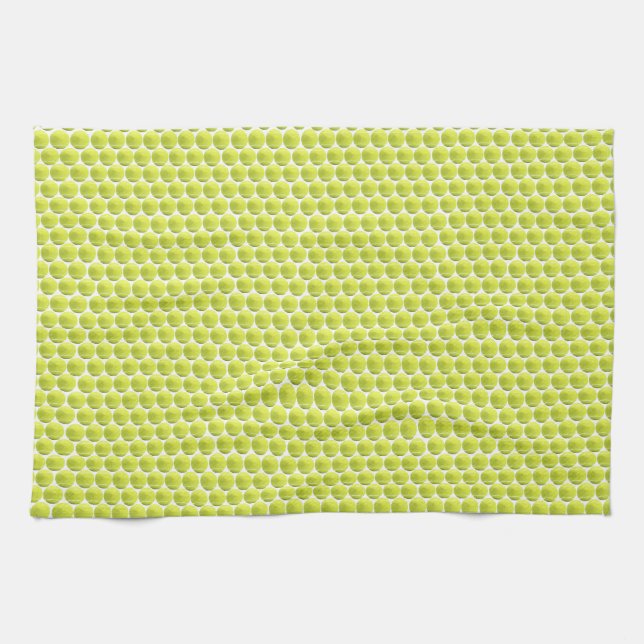 Tennis Ball Pattern Kitchen Towel (Horizontal)