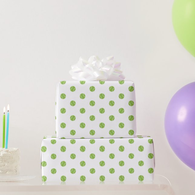 Tennis Ball Pattern Wrapping Paper (Party Gifts)