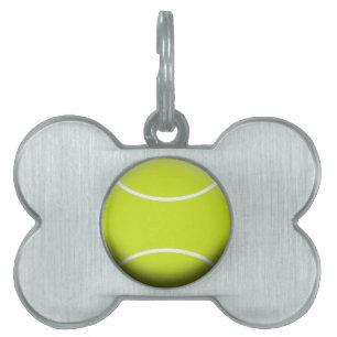 TENNIS BALL PET NAME TAG
