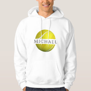 Tennis Ball Planet & Custom Name Player Coach Cool Hoodie
