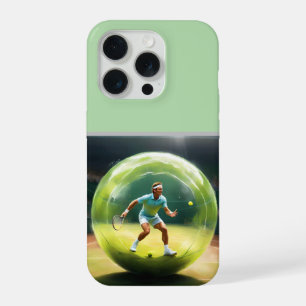 Tennis Ball Player On Court, iPhone 15 Pro Case