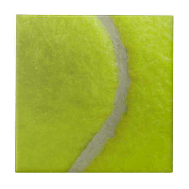 Tennis Ball Print Pattern Background Ceramic Tile (Front)