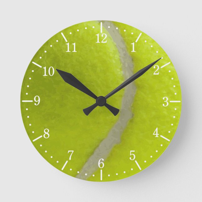 Tennis Ball Print Pattern Background Round Clock (Front)