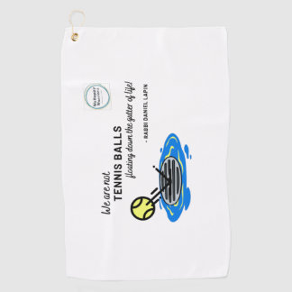 Tennis Ball Quote Golf Towel