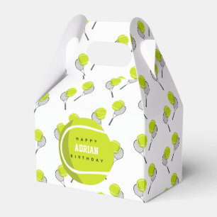 Tennis Ball & Racket Racquet Birthday Party Favour Box