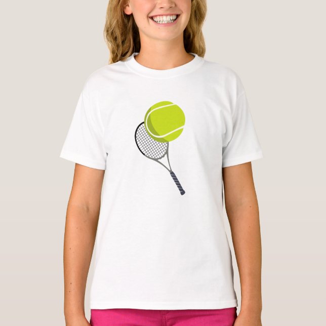 Tennis Ball & Racket Racquet  T-Shirt (Front)