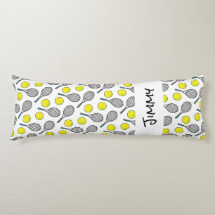 TENNIS Ball Racquet NAME Sports Teens Fun Body Cushion