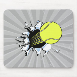 tennis ball ripping through mouse pad