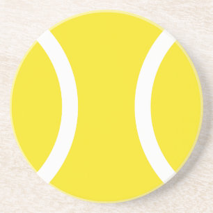 Tennis ball sandstone drink coaster