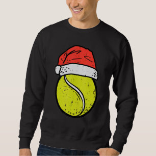 Tennis Ball Santa Hat Sports Christmas Xmas Men Wo Sweatshirt