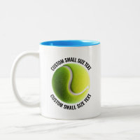Tennis Ball & Small Text LIGHT BLUE 11oz Custom