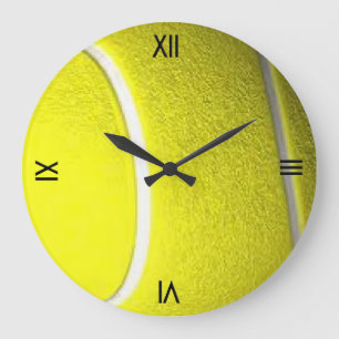 Tennis Ball Sport Wall Clock with Roman Numerals