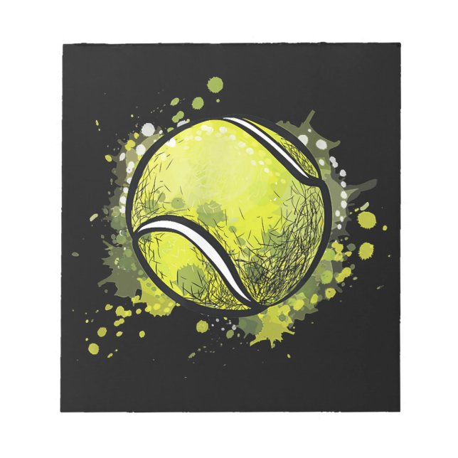 Tennis Ball Sports And Tennis Lover Christmas Notepad (Front)