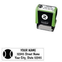 Tennis ball sports logo custom return address