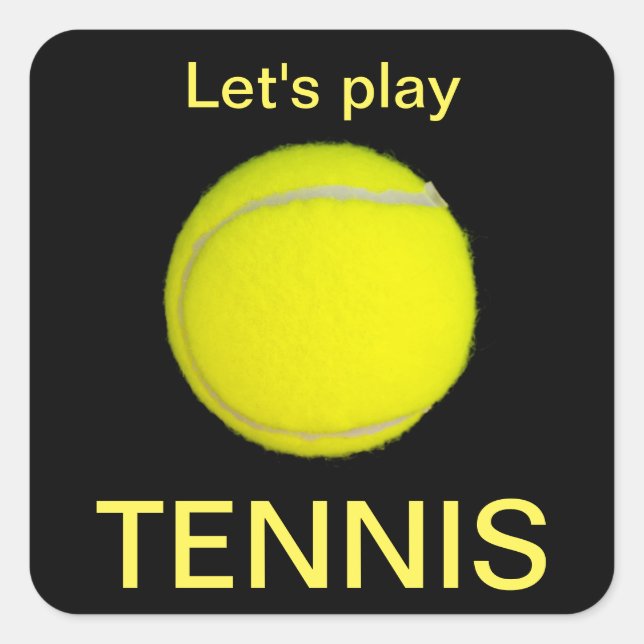 Tennis ball square sticker (Front)