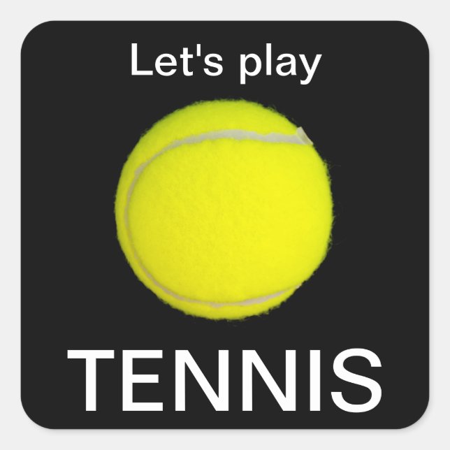 Tennis ball square sticker (Front)