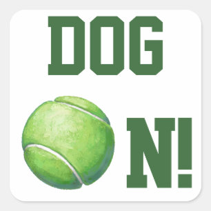 Tennis Ball Square Sticker