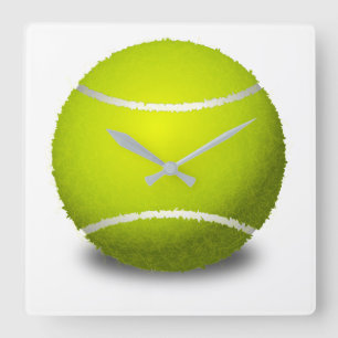 Tennis Ball Square Wall Clock