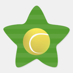 Tennis ball star sticker