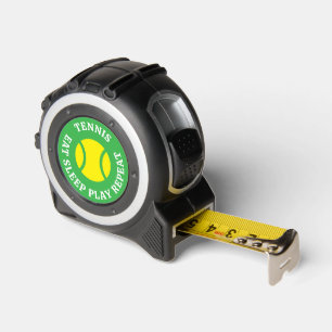 Tennis ball tape measure with custom text 1