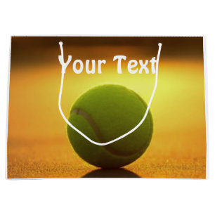 Tennis Ball Tennis Court Personalise Customise Large Gift Bag