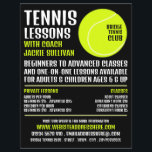Tennis Ball, Tennis Lessons/Classes Advertising Flyer<br><div class="desc">Tennis Ball,  Tennis Lessons/Classes Advertising Flyers By The Business Card Store.</div>