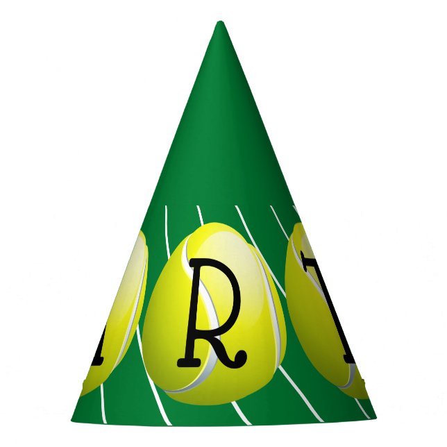 Tennis Ball Themed Party Hat (Front)
