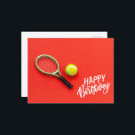 Tennis ball with Happy Birthday  with love  Postcard<br><div class="desc">Celebrate a tennis lover’s special day with our Tennis Ball Happy Birthday Postcard! Featuring a vibrant tennis ball design with the cheerful message "Happy Birthday" set against a fresh green grass background, this postcard is perfect for any sports enthusiast. Whether it's for a birthday, special occasion, or just to send...</div>
