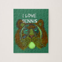 Tennis ball with lion