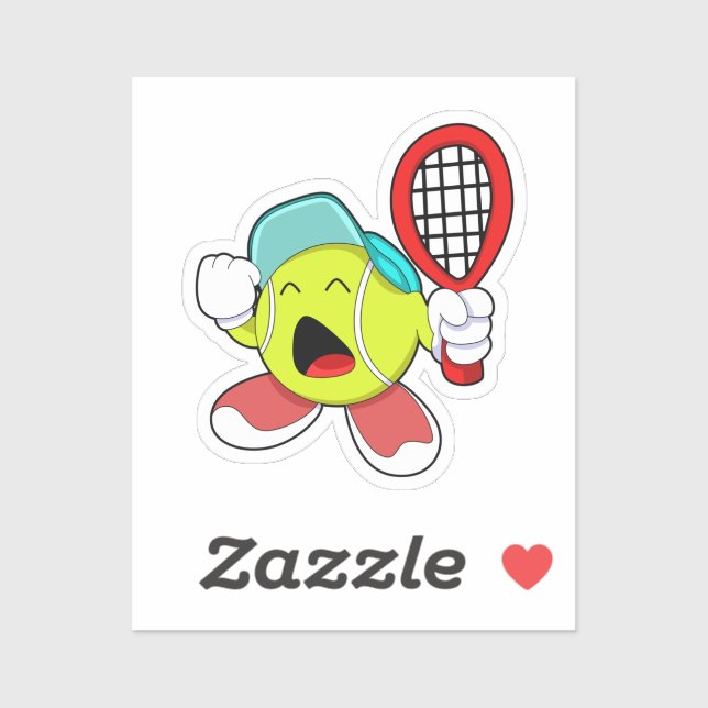 Tennis ball with Tennis racket (Sheet)