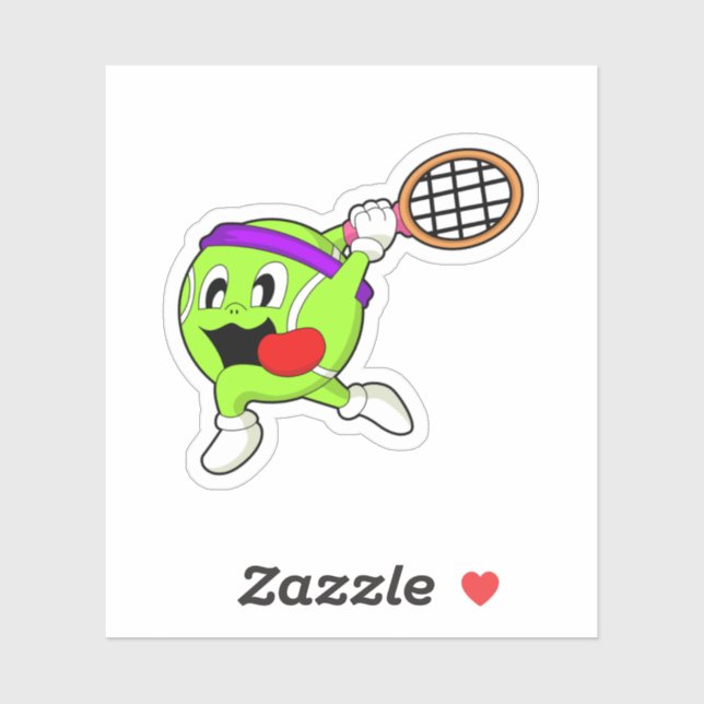 Tennis ball with Tennis racket (Sheet)