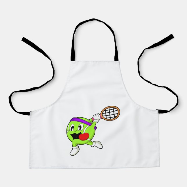 Tennis ball with Tennis racket Apron (Front)