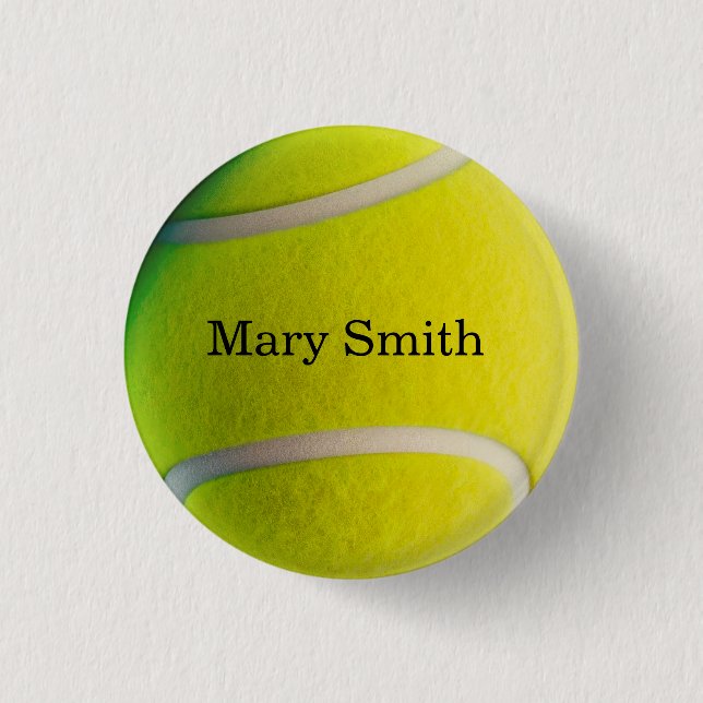 Tennis ball with your name button (Front)