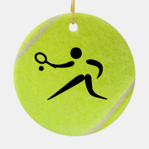 Tennis Baller Ceramic Ornament