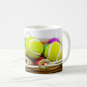 Tennis balls are  in Easter basket Coffee Mug