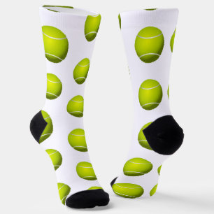 Tennis Balls Illustration Socks