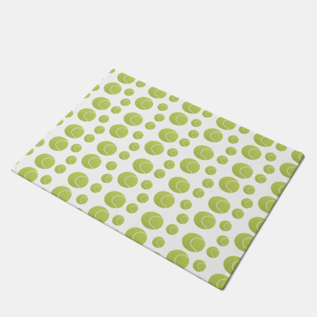 tennis balls pattern doormat (Angled)