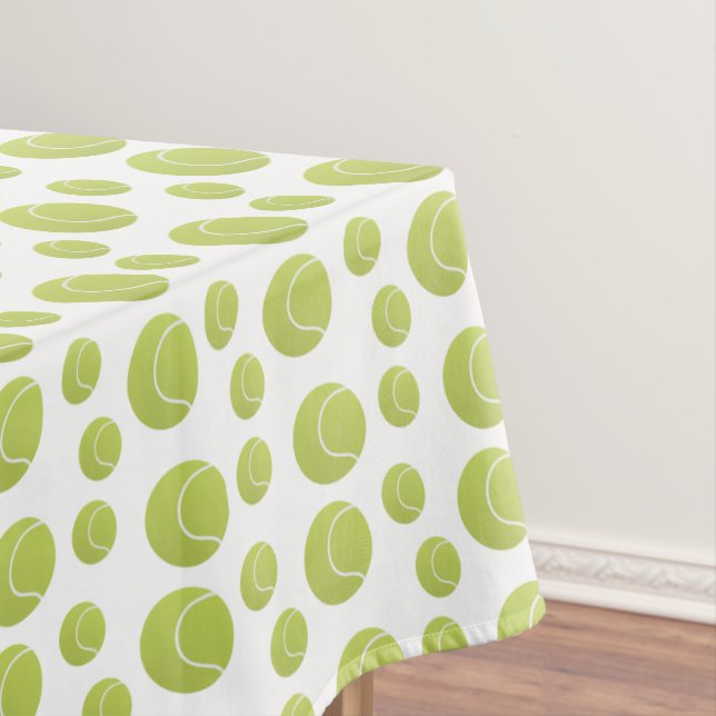 tennis balls pattern tablecloth (In Situ)
