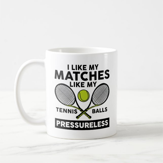 Tennis Balls Pressureless Coffee Mug (Left)