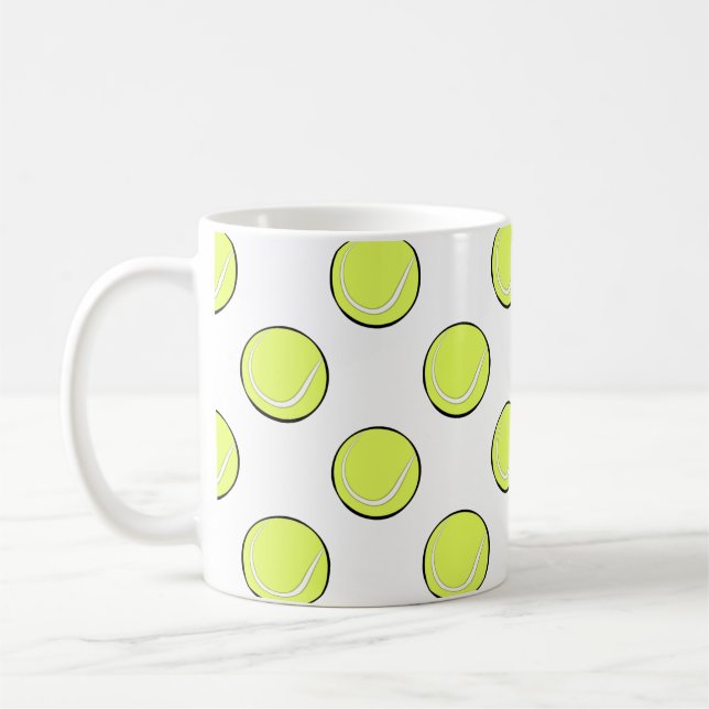 Tennis Balls Seamless Pattern \ Coffee Mug (Left)
