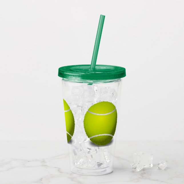 Tennis Balls Sports Acrylic Tumbler (Back Ice)