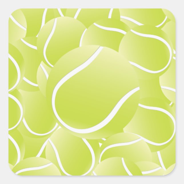 tennis balls square sticker (Front)