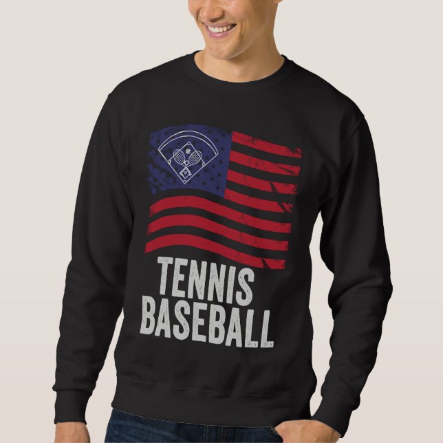 Tennis Baseball Fun Game for All Ages Perfect Outd Sweatshirt (Front)