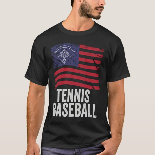 Tennis Baseball Fun Game for All Ages Perfect Outd T-Shirt (Front)