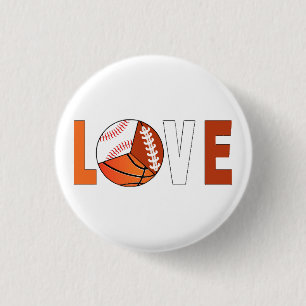 Tennis Basketball Baseball Football Lover 3 Cm Round Badge