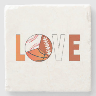 Tennis Basketball Baseball Football Lover Stone Coaster