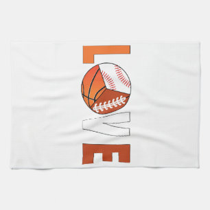 Tennis Basketball Baseball Football Lover Tea Towel