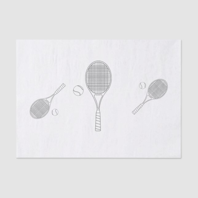 Tennis Bat and Ball Tissue Paper (Front)